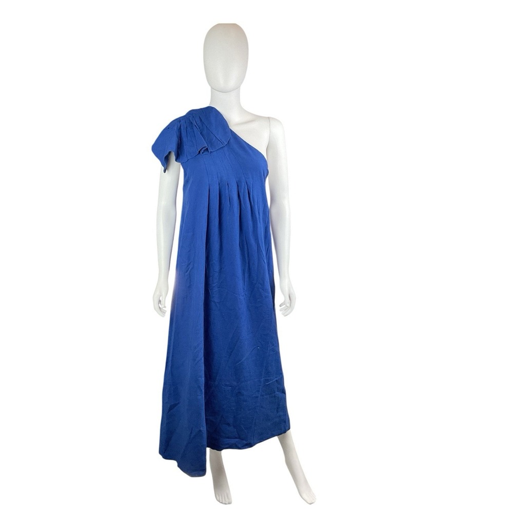 FARM RIO One-Shoulder Linen-Blend Midi-Dress Size Small NWT
